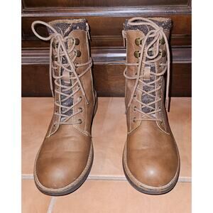 Rocket Dog Women's 7.5 Tayte Ankle Boots, Saddle/Walnut Library military style